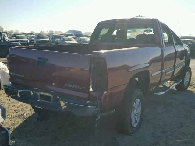 2GCEC19V741191685 - 2004 CHEVROLET SILVERADO MAROON photo 4