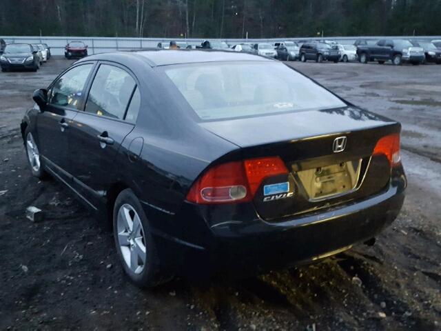 2HGFA16918H519408 - 2008 HONDA CIVIC EXL BLACK photo 3