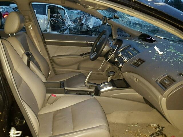 2HGFA16918H519408 - 2008 HONDA CIVIC EXL BLACK photo 5