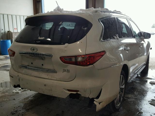 5N1AL0MM9DC337470 - 2013 INFINITI JX35 BASE WHITE photo 4