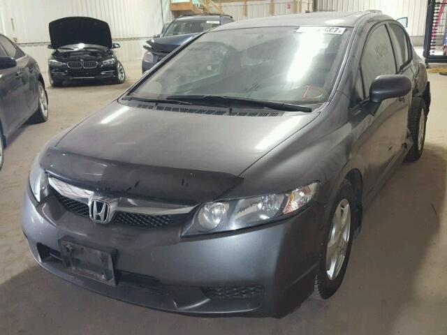 2HGFA1E68AH017993 - 2010 HONDA CIVIC GRAY photo 2