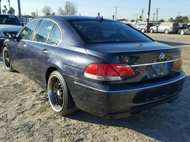WBAHL83556DT01555 - 2006 BMW 750 I BLUE photo 3