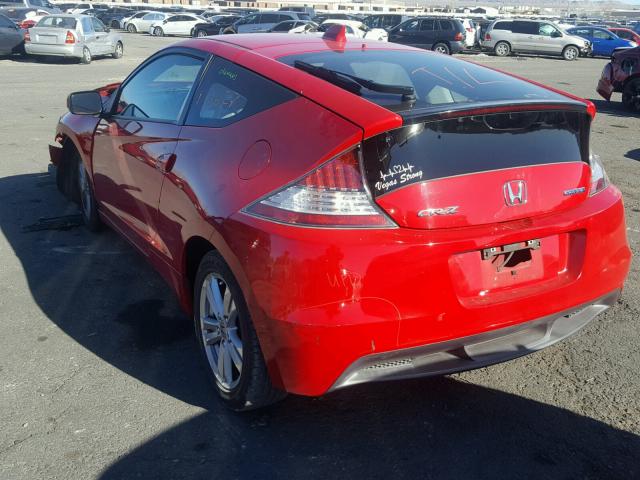 JHMZF1C64BS012119 - 2011 HONDA CR-Z EX RED photo 3