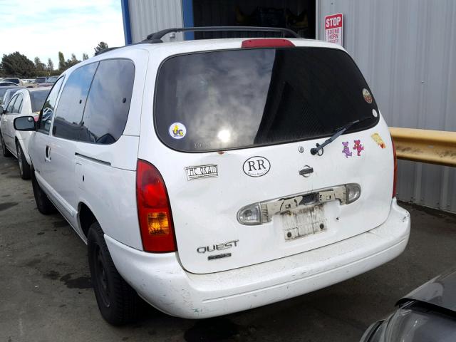 4N2XN11T2XD803424 - 1999 NISSAN QUEST SE WHITE photo 3