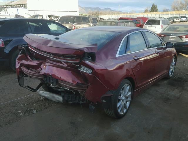 3LN6L2J9XGR617910 - 2016 LINCOLN MKZ RED photo 4