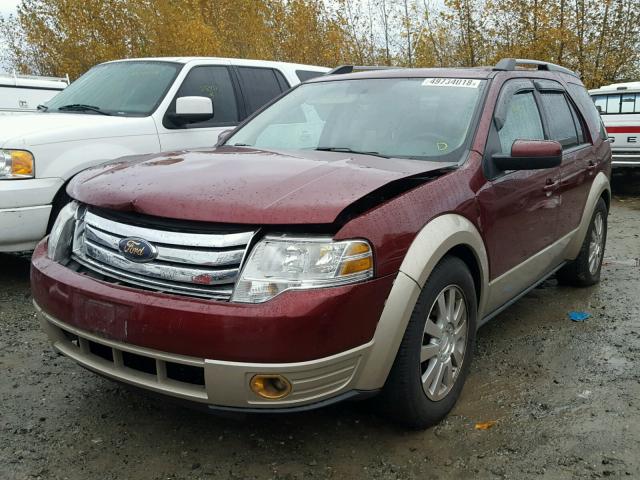 1FMDK08W18GA13228 - 2008 FORD TAURUS X E MAROON photo 2