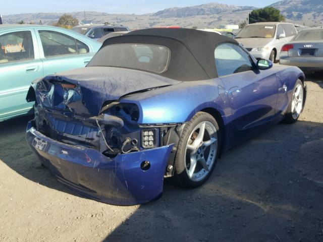 4USBU53506LW92036 - 2006 BMW Z4 3.0SI BLUE photo 4