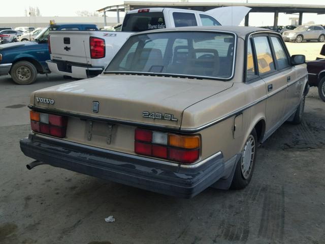 YV1AA8846L1394992 - 1990 VOLVO 240 BASE GOLD photo 4