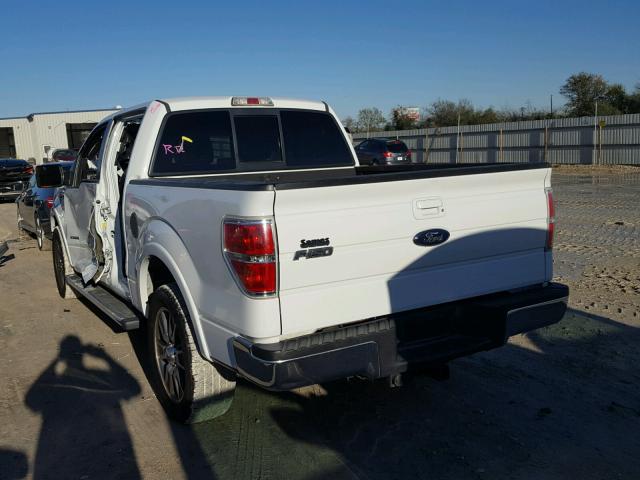 1FTFW1CT6CFB91641 - 2012 FORD F150 SUPER WHITE photo 3