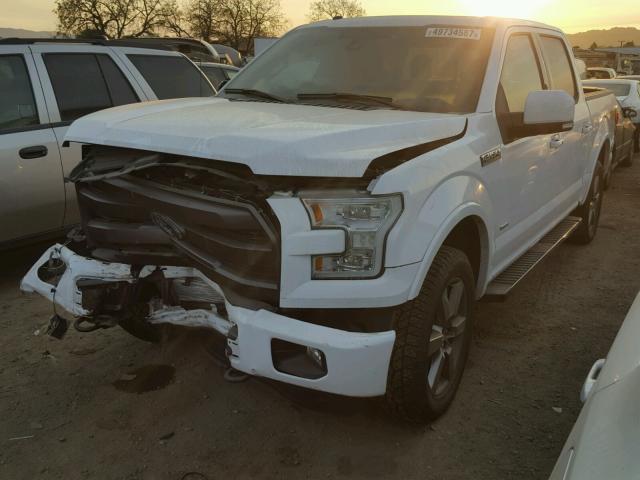 1FTEW1EG0GKE47622 - 2016 FORD F150 SUPER WHITE photo 2