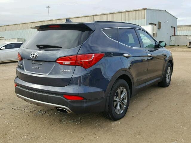 5XYZU3LB3GG356604 - 2016 HYUNDAI SANTA FE S BLUE photo 4