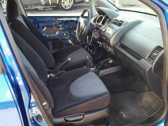 JHMGD376X8S008085 - 2008 HONDA FIT SPORT BLUE photo 5