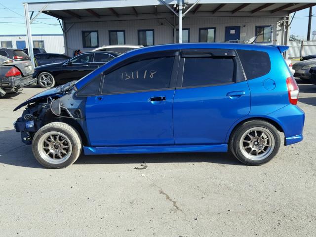 JHMGD376X8S008085 - 2008 HONDA FIT SPORT BLUE photo 9