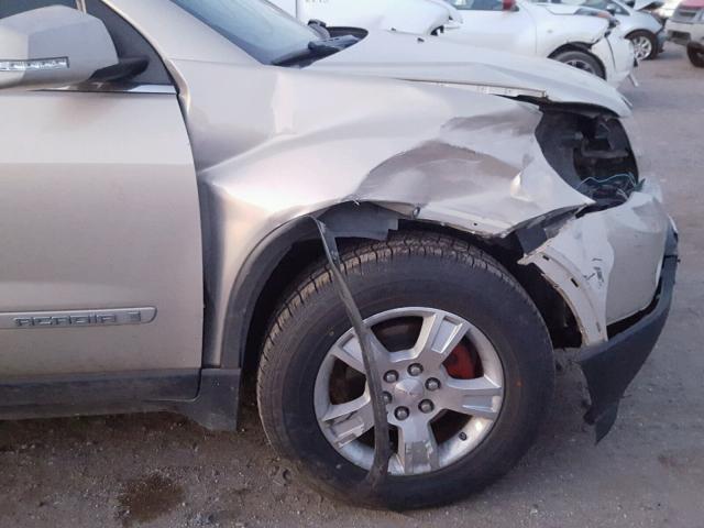 1GKER33788J162989 - 2008 GMC ACADIA SLT ბეჟი ფოტო 9