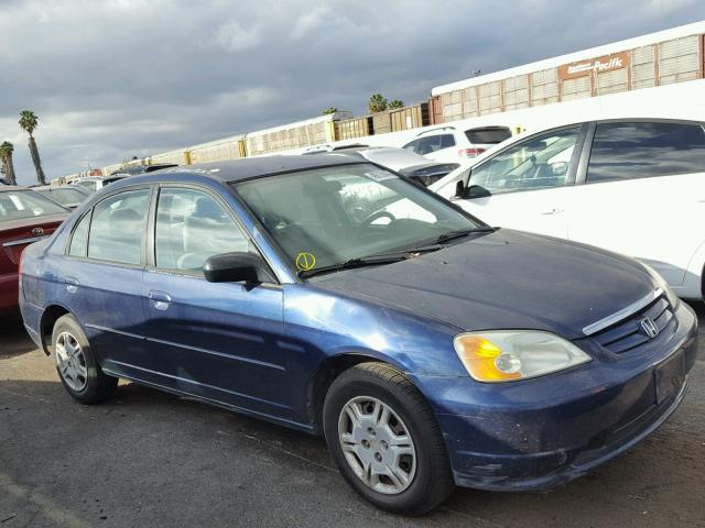 2HGES16533H546852 - 2003 HONDA CIVIC LX BLUE photo 1