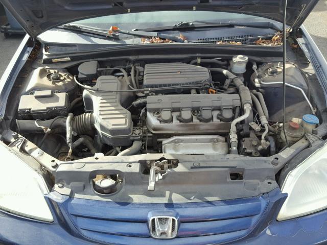 2HGES16533H546852 - 2003 HONDA CIVIC LX BLUE photo 7