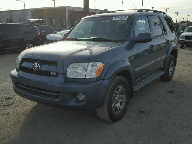 5TDZT34A47S294383 - 2007 TOYOTA SEQUOIA SR BLUE photo 2