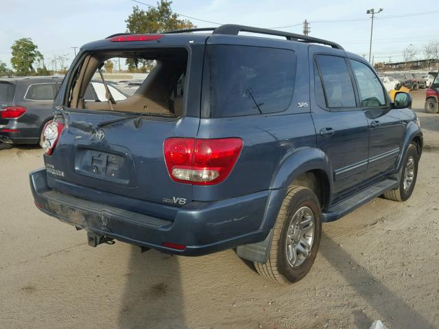 5TDZT34A47S294383 - 2007 TOYOTA SEQUOIA SR BLUE photo 4