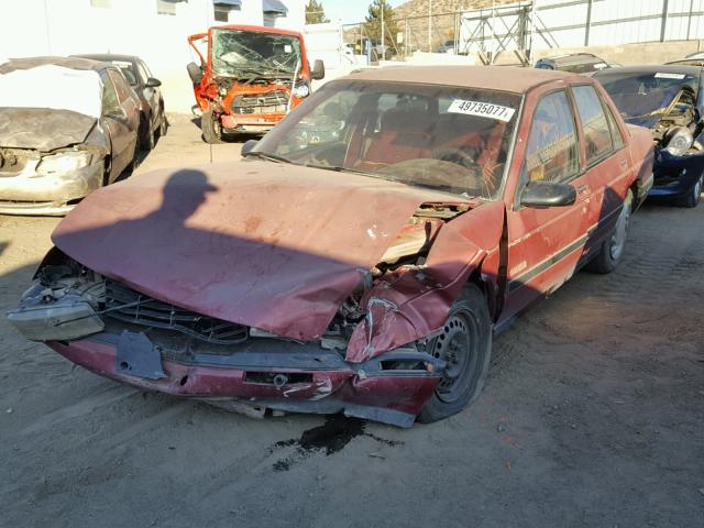 1G1LT53G2ME114626 - 1991 CHEVROLET CORSICA LT RED photo 2