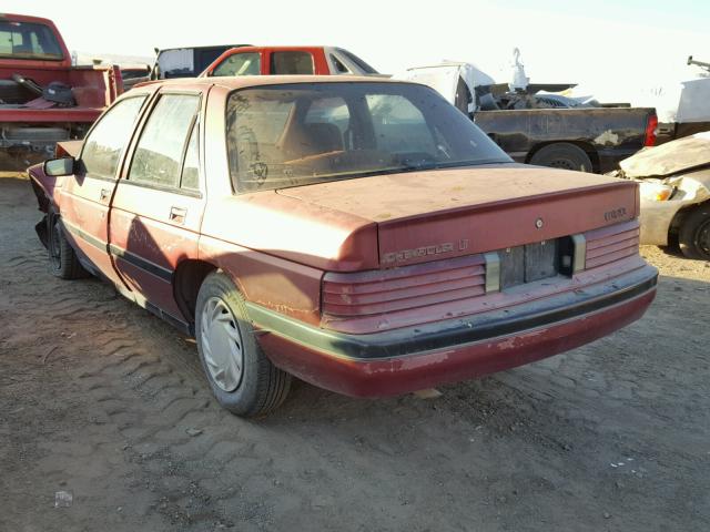 1G1LT53G2ME114626 - 1991 CHEVROLET CORSICA LT RED photo 3