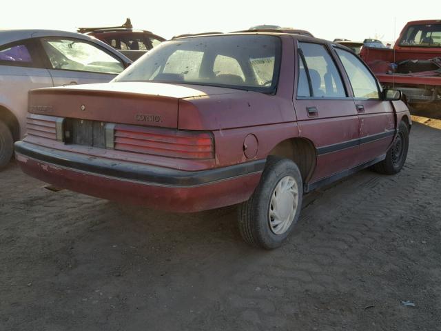 1G1LT53G2ME114626 - 1991 CHEVROLET CORSICA LT RED photo 4