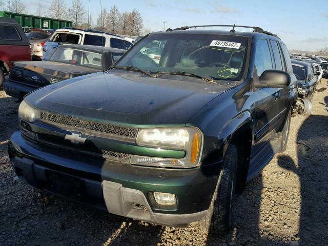 1GNDT13S842211279 - 2004 CHEVROLET TRAILBLAZE GREEN photo 2