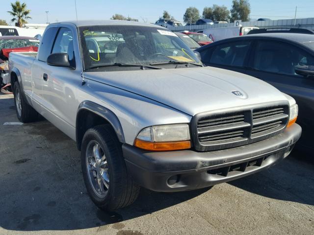 1B7GL12X22S598427 - 2002 DODGE DAKOTA BAS SILVER photo 1