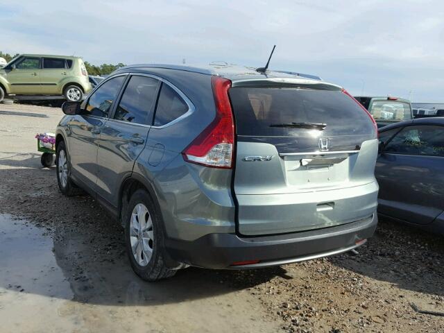 JHLRM3H79CC004018 - 2012 HONDA CR-V EXL GREEN photo 3