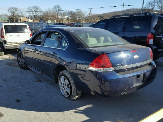 2G1WF5EK3B1152578 - 2011 CHEVROLET IMPALA LS BLUE photo 3