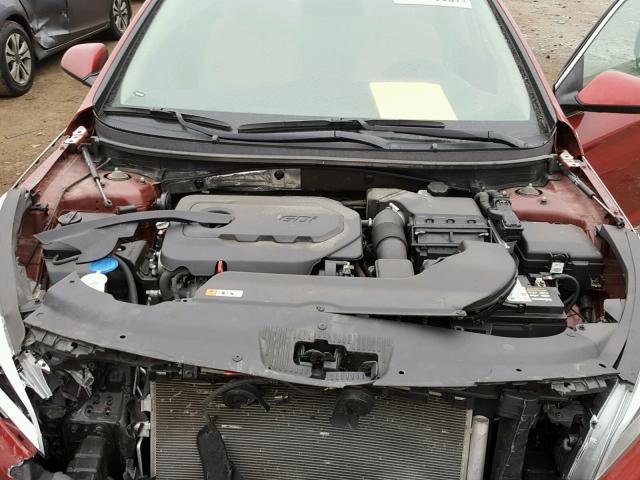 5NPE24AF4FH226662 - 2015 HYUNDAI SONATA SE RED photo 7