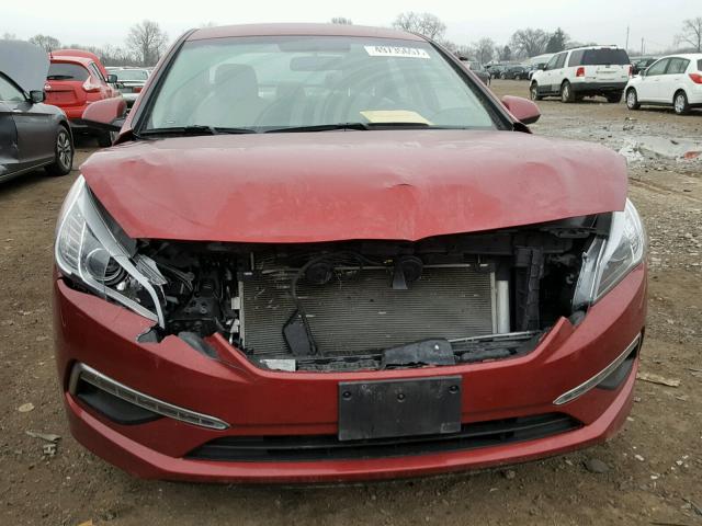 5NPE24AF4FH226662 - 2015 HYUNDAI SONATA SE RED photo 9