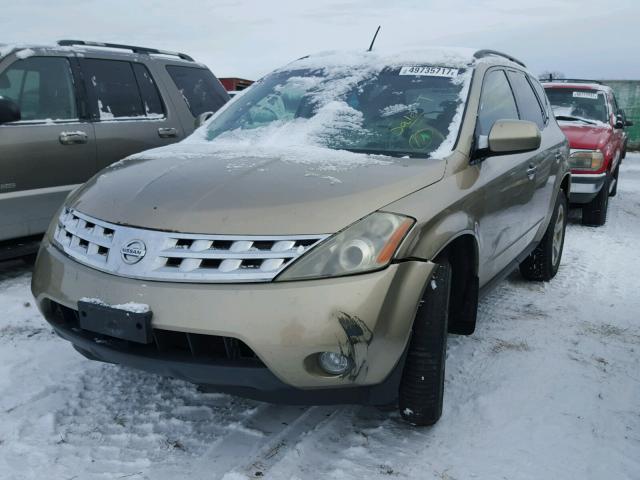 JN8AZ08W45W409291 - 2005 NISSAN MURANO SL GOLD photo 2