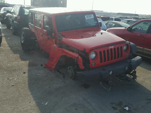 1C4BJWDG2FL512060 - 2015 JEEP WRANGLER U RED photo 1