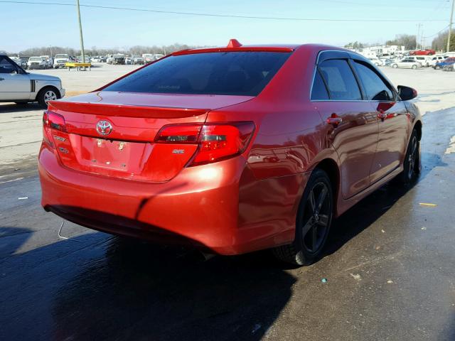 4T1BF1FK1EU734700 - 2014 TOYOTA CAMRY L RED photo 4