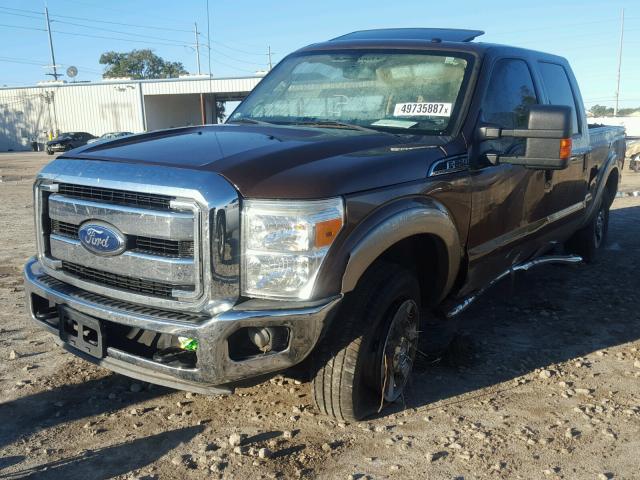 1FT7W2A63BEB07934 - 2011 FORD F250 SUPER BROWN photo 2