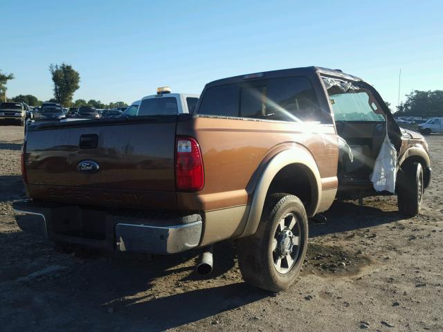 1FT7W2A63BEB07934 - 2011 FORD F250 SUPER BROWN photo 4