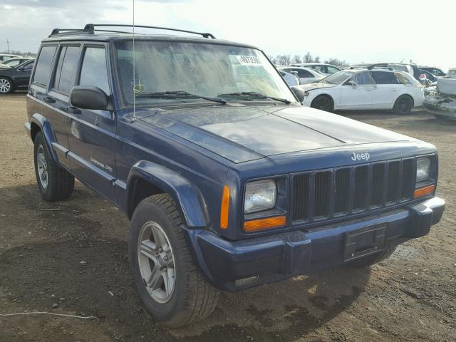 1J4FF58SXYL272345 - 2000 JEEP CHEROKEE C BLUE photo 1