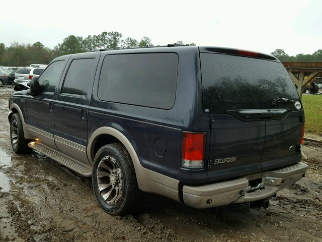 1FMNU42F5YEC87929 - 2000 FORD EXCURSION BLUE photo 3