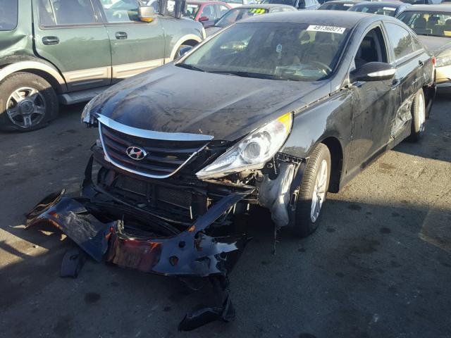 5NPEB4AC6EH836941 - 2014 HYUNDAI SONATA GLS BLACK photo 2