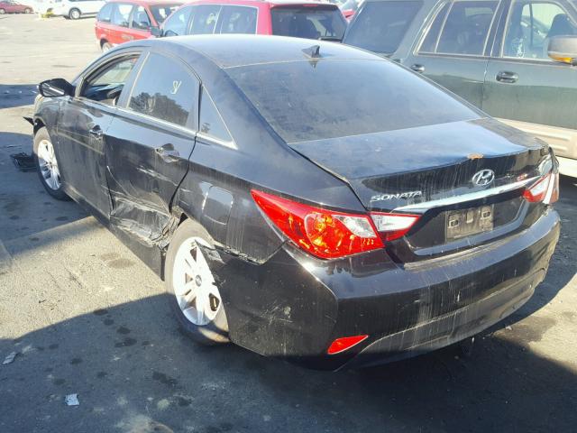 5NPEB4AC6EH836941 - 2014 HYUNDAI SONATA GLS BLACK photo 3