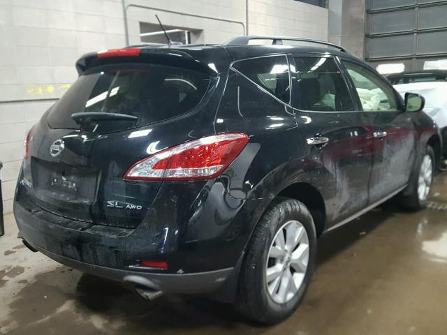 JN8AZ1MW7CW237198 - 2012 NISSAN MURANO S BLACK photo 4