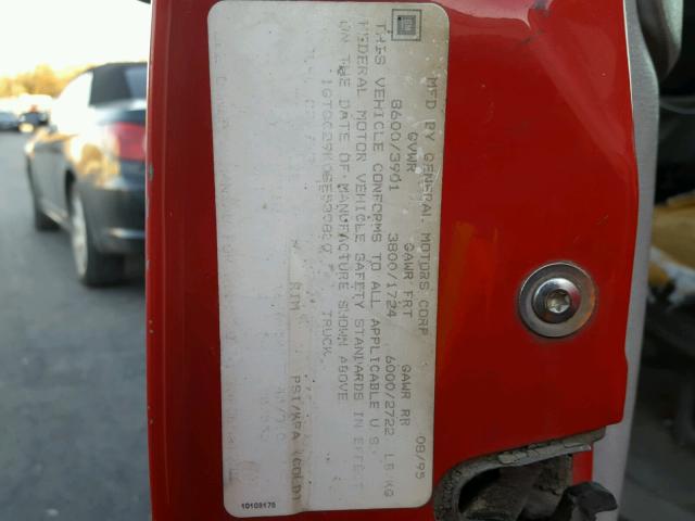 1GTGC29K0SE539830 - 1995 GMC SIERRA C25 RED photo 10