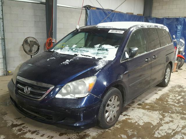 5FNRL38276B086262 - 2006 HONDA ODYSSEY LX BLUE photo 2