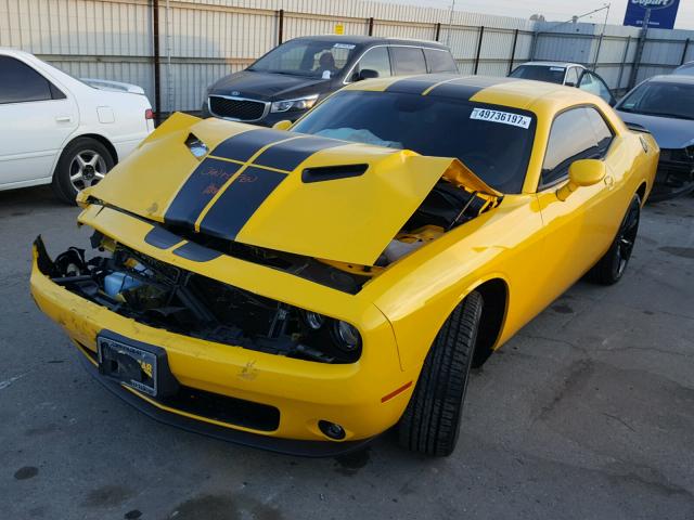 2C3CDZAG9HH594620 - 2017 DODGE CHALLENGER YELLOW photo 2