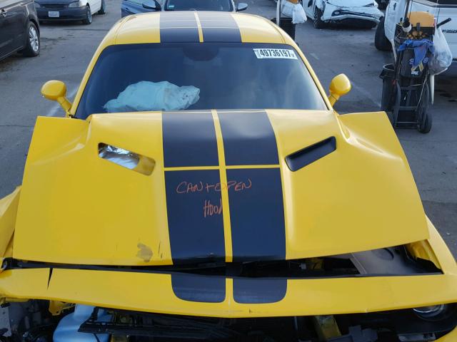 2C3CDZAG9HH594620 - 2017 DODGE CHALLENGER YELLOW photo 7