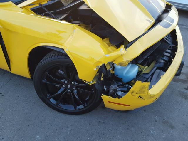 2C3CDZAG9HH594620 - 2017 DODGE CHALLENGER YELLOW photo 9