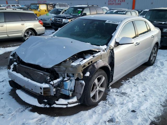 1G1ZC5E00CF244763 - 2012 CHEVROLET MALIBU 1LT SILVER photo 2