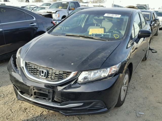 19XFB2F56EE224231 - 2014 HONDA CIVIC LX BLACK photo 2