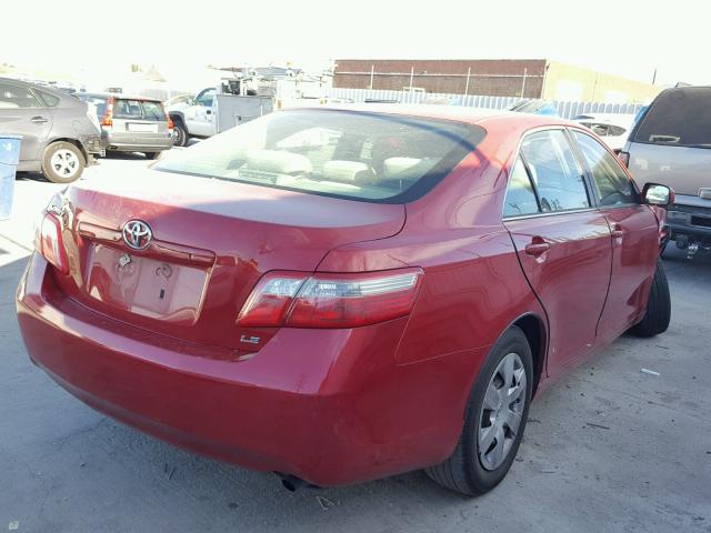 4T4BE46K69R112397 - 2009 TOYOTA CAMRY BASE RED photo 4