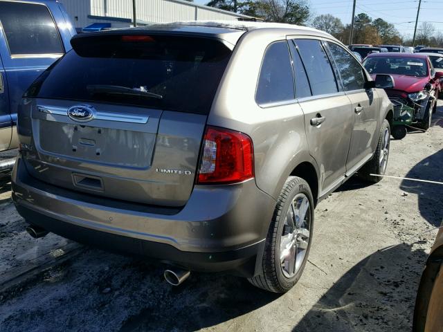 2FMDK3KC6EBA23255 - 2014 FORD EDGE LIMIT BROWN photo 4